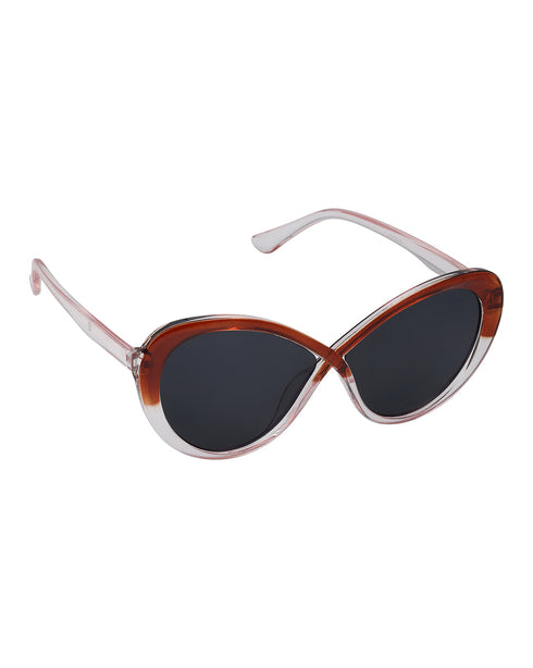 Women Dual Toned UV Protected Black Lens Oversized Sunglasses