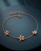 18kt Rose Gold Plated Floral Charm Bracelet