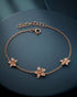 18kt Rose Gold Plated Floral Charm Bracelet