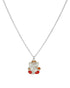 925 Sterling Silver Rhodium Plated Enamel Ganesha Pendant and Chain