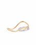18kt Gold and Rhodium Plated Double Finger Ring