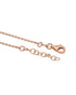925 Sterling Silver 18kt Rose Gold Plated CZ Heart Charm Bracelet