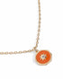 18kt Gold Plated CZ Burst Star Enamel Pendant and Chain Necklace