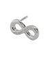 925 Sterling Silver Rhodium Plated CZ Infinity Petite Stud Earring