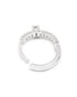 925 Sterling Silver Rhodium Plated Green CZ Hoop Earring