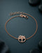 18kt Rose Gold Plated CZ Tree of Life Charm Bracelet