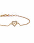 18kt Gold Plated CZ Infinity Heart Charm Adjustable Bracelet