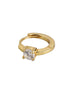 925 Sterling Silver 18kt Gold Plated CZ Circular Mini Hoop Earring