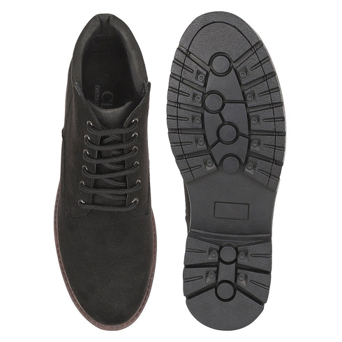 Men's Classic Black Lace-Up Boots