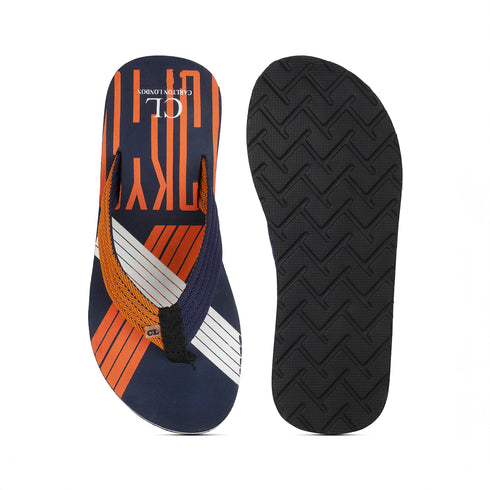 Men's Geometric Print Thong Slipers