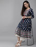Navy Blue Anarkali Kurta for Women