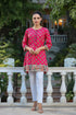 Fuchsia Color Straight Kurti in Pure Cotton for Women
