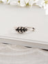 925 Sterling Silver Oxidised Leafy Nose Pin Studs For Women