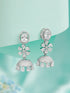 925 Sterling Silver Cubic Zirconia Studded Jhumka Earrings
