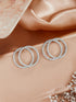 925 Sterling Silver Rhodium Plated Entwined Circles Stud Earrings