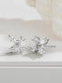 925 Sterling Silver Cubic Zirconia Floret Studds Earrings