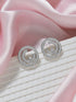 925 Sterling Silver Cubic Zirconia Concentric Circle Studds Earring
