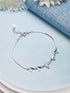 925 Sterling Silver Designer Charms Butterfly Adjustable Bracelet