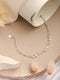 925 Sterling Silver Zircon Studded Bow Multilayered Minimal Wraparound Adjustable Bracelet