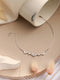 925 Sterling Silver Zircon Studded Heart Shaped Tennis Minimal Wraparound Bracelet