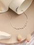 925 Sterling Silver Zircon Studded Floral Minimal Wraparound Adjustable Bracelet