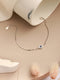 925 Sterling Silver Blue Zircon Studded Evil Eye Minimal Wraparound Adjustable Bracelet