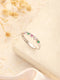 925 Sterling Silver Zircon & Pearl Embellished Minimal Engagement Adjustable Finger Ring