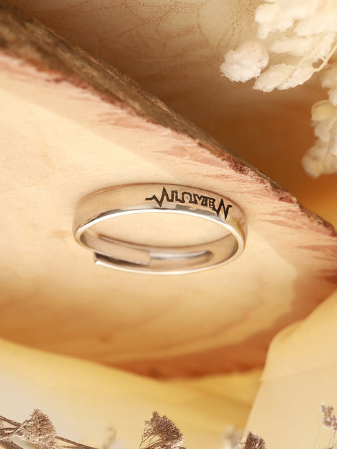 925 Sterling Silver Rhodium Plated Dailywear Adjustable Band Finger Rings