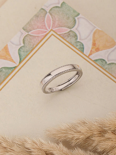 925 Sterling Silver Elegant Minimal Adjustable Band Finger Ring