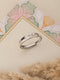 925 Sterling Silver Rhodium Plated Minimal Link love Adjustable Finger Band Ring