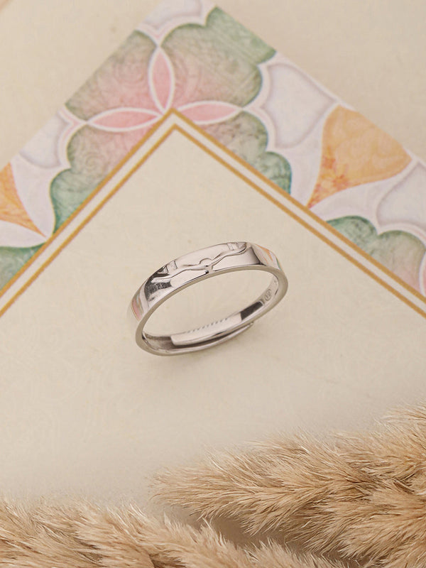 925 Sterling Silver Engraved Promise Finger Band Ring