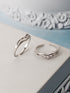925 Sterling Silver AD Studded Minimal Band Toe Ring