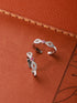 925 Sterling Silver Red AD Studded Bow Shaped Minimal Toe Rings