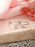 925 Sterling Silver Zircon Studded Rhodium Plated Oval Contemporary Pair of Toe Ring