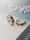 925 Sterling Silver Oxidised Embossed Leafy Toe Ring