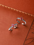 925 Sterling Silver Ruby Red Minimal Trendy Toe Ring