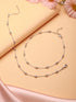 925 Sterling Silver Ball Chain Delicate Designer Minimal Anklet Pair
