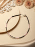 925 Sterling Silver Black & White Beads Designer Minimal Anklet