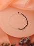 925 Sterling Silver Black Beads Evil Eye Charms Designer Handcrafted Anklet Payal
