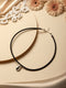 925 Sterling SilverRhodium Silver Seashell Black Thread Minimal Anklet