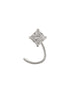 925 Sterling Silver Princess Cut AD Square Solitaire Studd Nose Ring