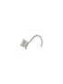 925 Sterling Silver Princess Cut AD Square Solitaire Studd Nose Ring
