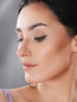 925 Sterling Silver Princess Cut AD Square Solitaire Studd Nose Ring