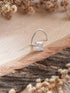 925 Sterling Silver Princess Cut AD Square Solitaire Studd Nose Ring