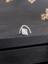 925 Sterling Silver Princess Cut AD Square Solitaire Studd Nose Ring