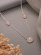 925 Sterling Silver Rose Quartz Gemstone Studded Minimal Boho Necklace & Chain