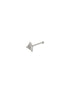 925 Sterling Silver Triangle Shaped AD Embellished Solitaire Shiny Nose Pin