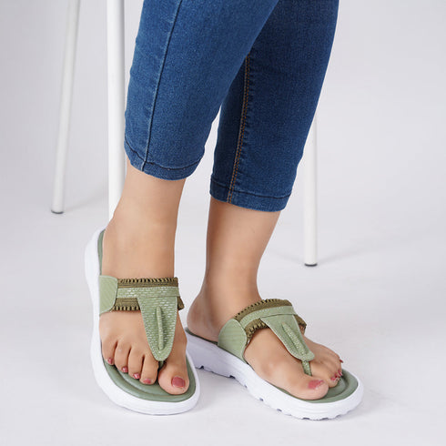 Women's Textured Thong Comfort Sandals