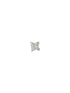 925 Sterling Silver Princess Cut AD Solitaire Single Studds Shiny Nose Pin