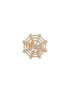Gold Plated Zircon Studded 3 D Effect Adjustable Cocktail Finger Ring